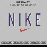 Nike Arial V2 Embroidery File 5 sizes
