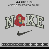 Nike Ariel 2106 Embroidery File 6 sizes