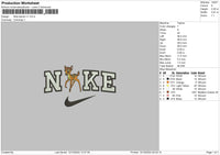 Nike Bambi V1 Embroidery File 6 sizes