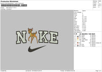 Nike Bambi V1 Embroidery File 6 sizes