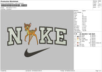 Nike Bambi V1 Embroidery File 6 sizes