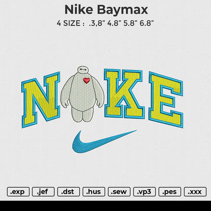 Nike baymax Embroidery Design