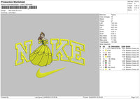 Nike Belle Embroidery File 6 sizes