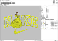 Nike Belle Embroidery File 6 sizes