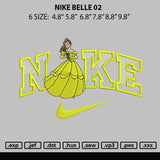 Nike Belle Embroidery File 6 sizes
