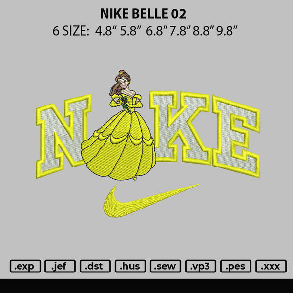 Nike Belle Embroidery File 6 sizes