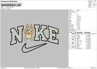 Nike Dog 05 Embroidery File 6 sizes