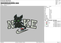 Nike Black Dragon 02 Embroidery File 6 sizes