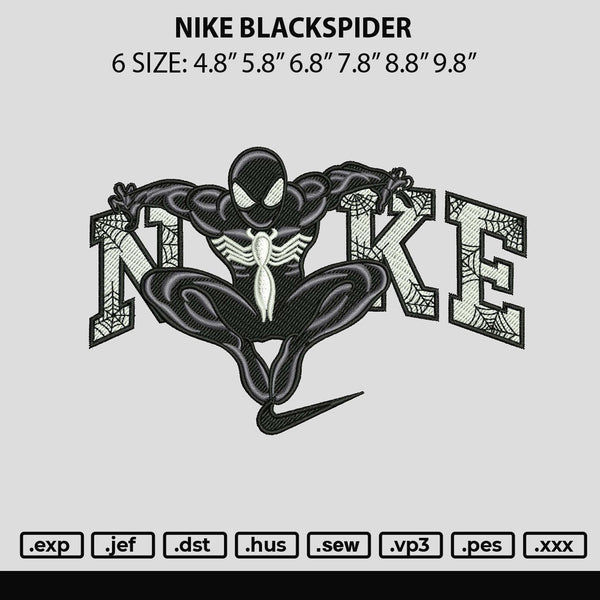 Nike Blackspider Embroidery File 6 sizes