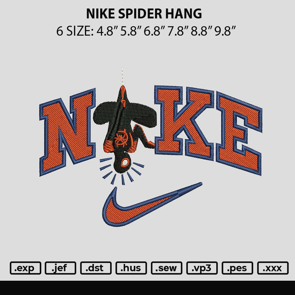 Nike Spider Hang Embroider File 6 sizes