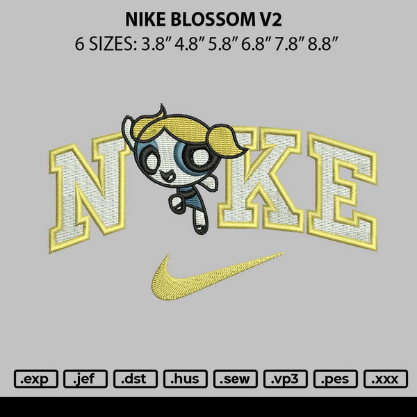 Nike Blossom V2 Embroidery File 6 sizes