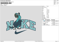 Nike Bird V1 Embroidery File 6 sizes