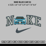 Nike Blue Car V2 Embroidery File 6 sizes