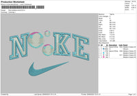 Nike Bubbles Emoji Embroidery File 6 sizes