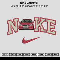 Nike Car 0401 Embroidery File 6 sizes