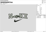 Nike Car Black Embroidery File 6 sizes