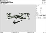 Nike Car Black Embroidery File 6 sizes