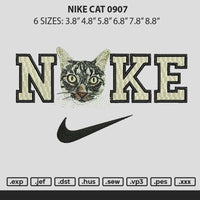 Nike Cat 0907 Embroidery File 6 sizes
