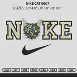 Nike Cat 0907 Embroidery File 6 sizes