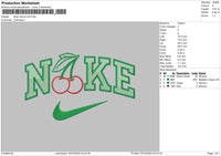 Nike Cherry 01 Embroidery File 6 sizes