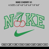 Nike Cherry 01 Embroidery File 6 sizes