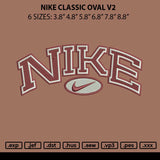 Nike Classic Oval v2 Embroidery File 6 sizes