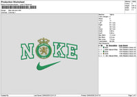 Nike Club Leon Embroidery File 6 sizes