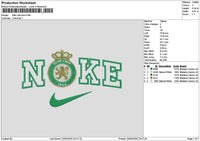 Nike Club Leon Embroidery File 6 sizes