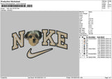 Nike Dog 1812 Embroidery File 6 sizes