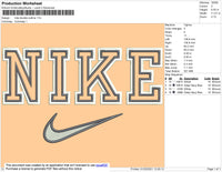 Nike Double Outline Embroidery File 11 Size