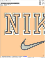 Nike Double Outline Embroidery File 11 Size