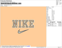 Nike Double Outline Embroidery File 11 Size