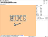 Nike Double Outline Embroidery File 11 Size