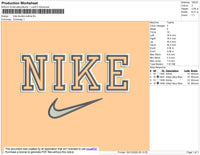 Nike Double Outline Embroidery File 11 Size