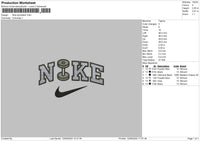 Nike Dumbell Embroidery File 6 sizes