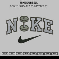 Nike Dumbell Embroidery File 6 sizes