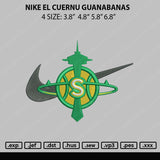 Nike El Cuernu Guanabanas Embroidery File 4 size