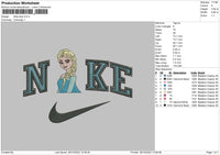 Nike Elsa Embroidery File 6 sizes