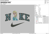 Nike Elsa Embroidery File 6 sizes