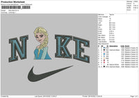 Nike Elsa Embroidery File 6 sizes