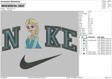 Nike Elsa Embroidery File 6 sizes