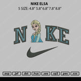 Nike Elsa Embroidery File 6 sizes