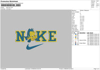 Nike Fish Embroidery File 6 sizes