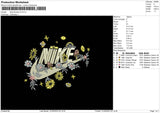 Nike Flowers V5 Embroidery File 6 sizes