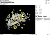 Nike Flowers V5 Embroidery File 6 sizes