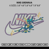 Nike Greninja Embroidery File 6 sizes