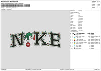 Nike Hand Grinch Embroidery File 6 sizes