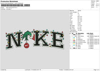 Nike Hand Grinch Embroidery File 6 sizes