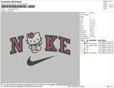 Nike Hellokitty 02 Embroidery File 7 sizes
