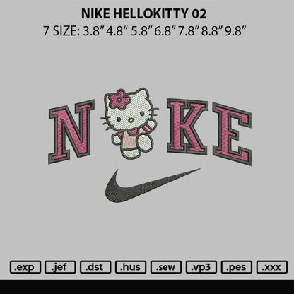 Nike Hellokitty 02 Embroidery File 7 sizes